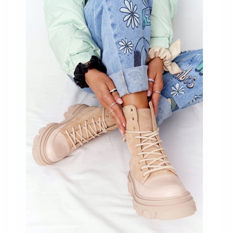 Stivali scamosciati Workery Lewski Shoes 3007-0 Sand beige multicolore 2