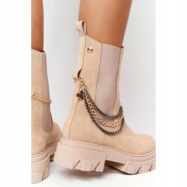 Lewski Shoes Scarpe Sztyblety Workery Lewski in pelle scamosciata 2998-0 Sand beige multicolore 2