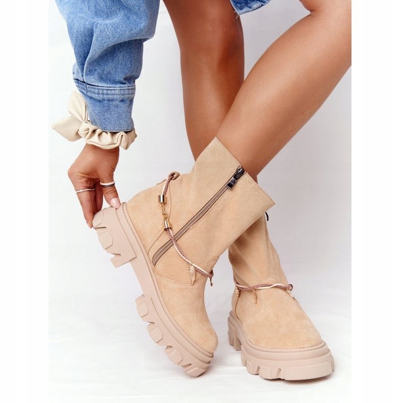 Stivali scamosciati Workery Lewski Shoes 3006-0 Sand beige multicolore 2
