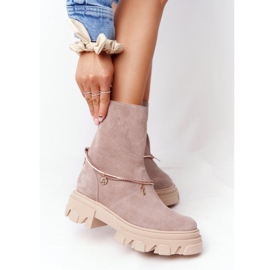 Stivali scamosciati Workery Lewski Shoes 3006-0 Beige 2