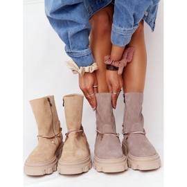 Stivali scamosciati Workery Lewski Shoes 3006-0 Beige 1
