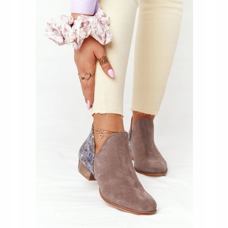 Stivali da donna in pelle Maciejka Dark Beige 04091-65 2