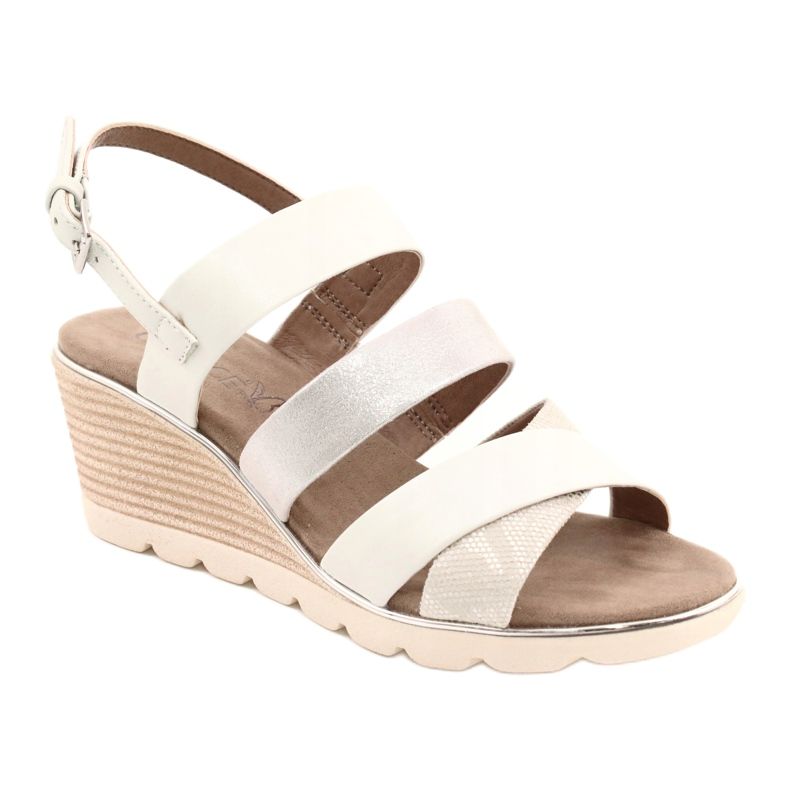 Sandali in pelle da donna Caprice argento 9-28708-26 1