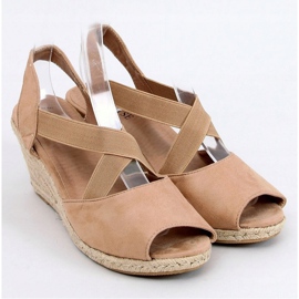 Sandali espadrillas su zeppe beige 9R38 Khaki cachi 1