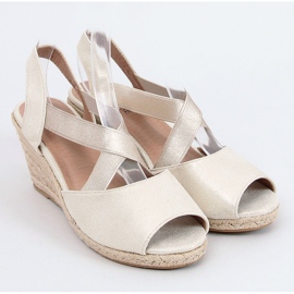 Sandali espadrillas su zeppe oro 9R38 Gold d'oro 1