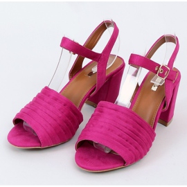 Sandali con tacco alto fucsia 1L-19267 Fucsia rosa 1
