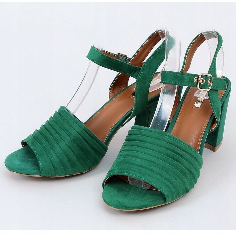 Sandali verdi con tacco alto 1L-19267 Verde 1