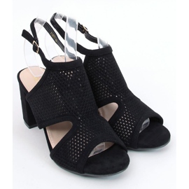 Sandali neri con tacco alto F1877 Black nero 1