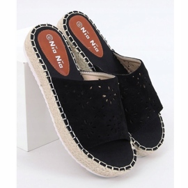 Espadrillas nere traforate 99-62A Nero 1