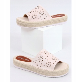 Pantofole espadrillas traforate beige 99-62A Beige 1