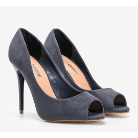 Décolleté con tacco a spillo Janessa blu 1