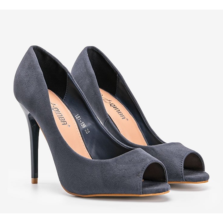 Décolleté con tacco a spillo Janessa blu 1