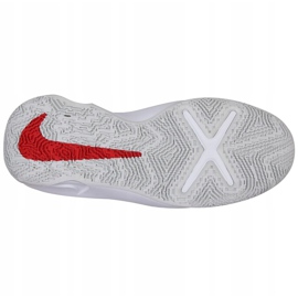 Nike Team Hustle D 10 Grande scarpa da basket Jr CW6735 005 scarpa da basket rosso, bianco, rosso, blu navy rosso 1