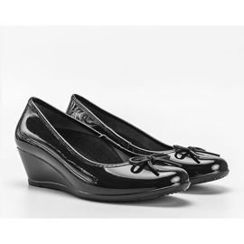 Ballerine meliski nere sulla zeppa Garett nero 1