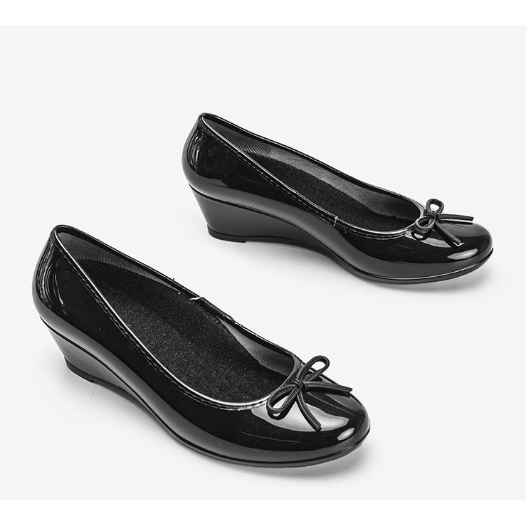 Ballerine meliski nere sulla zeppa Garett nero 2