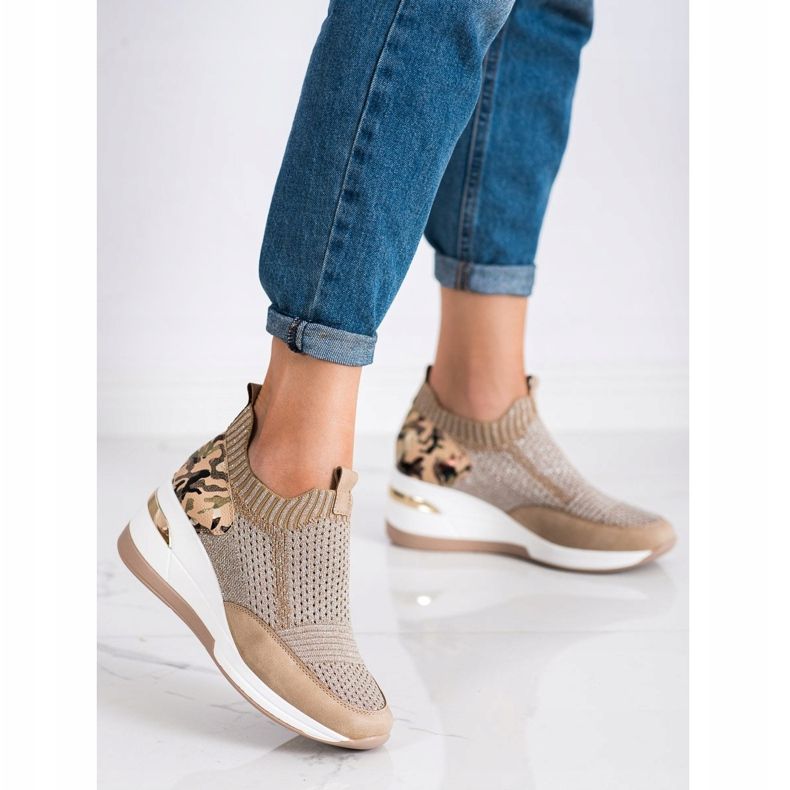 ARTIKER Sneakers Slip-On con stampa Moro marrone 1