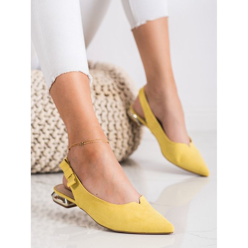 Filippo Décolleté gialle con tacco aperto giallo 1