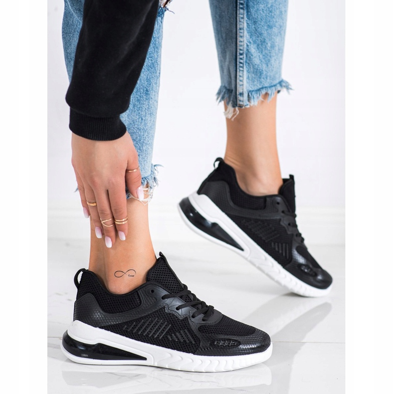 SHELOVET Scarpe sportive traforate nero 2