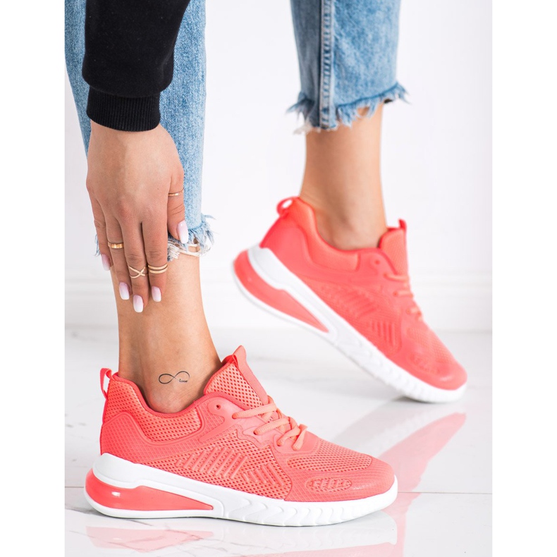 SHELOVET Scarpe sportive traforate arancia 2