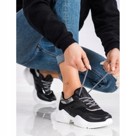 SHELOVET Sneakers nere con stampa serpente nero 2