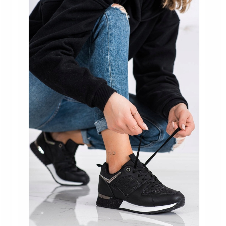 SHELOVET Sneakers Nere Con Fantasie nero 2