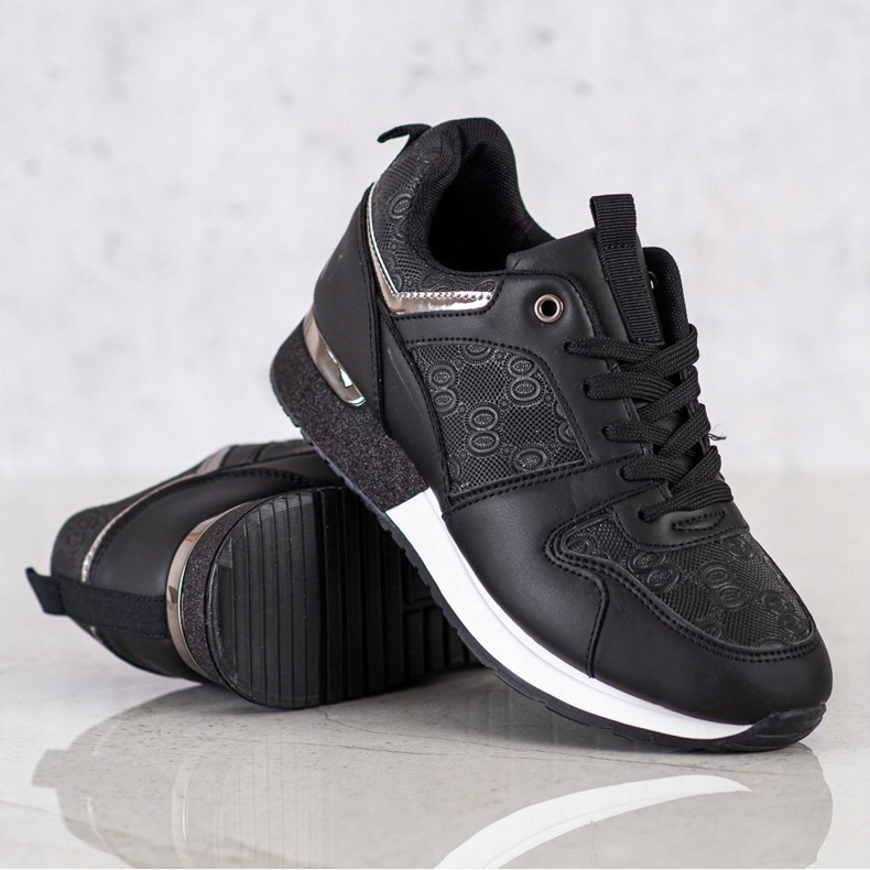 SHELOVET Sneakers Nere Con Fantasie nero 1