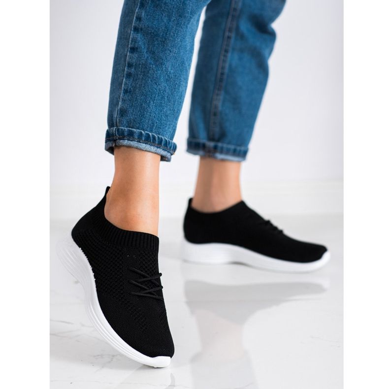 SHELOVET Scarpe sportive slip-on nero 1