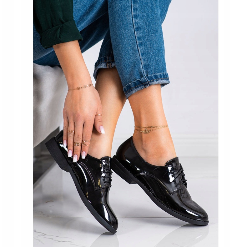 SHELOVET Scarpe classiche stringate nero 1