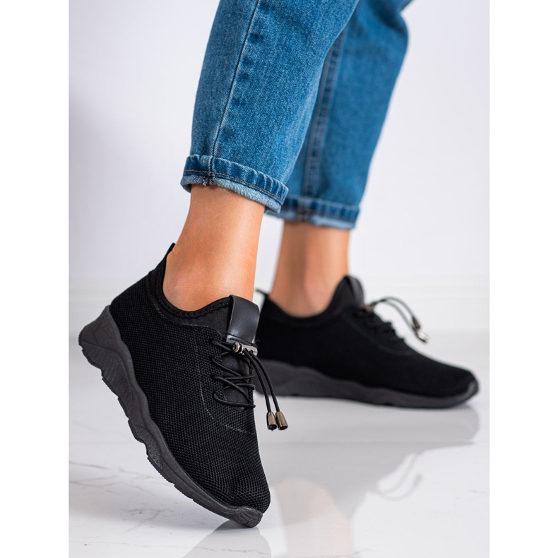 SUPER COOL Sneakers in tessuto nero 1
