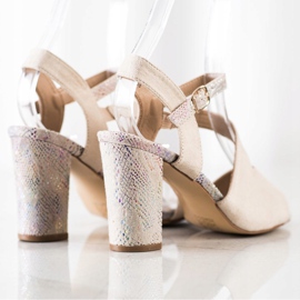 S. BARSKI Sandali Con Tacco Decorativo S.BARSKI beige 1