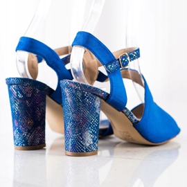 S. BARSKI Sandali Con Tacco Decorativo S.BARSKI blu 1