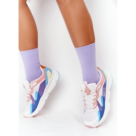 Scarpe Sportive Donna Memory Foam Big Star HH274809 Bianco-Rosa viola blu 2