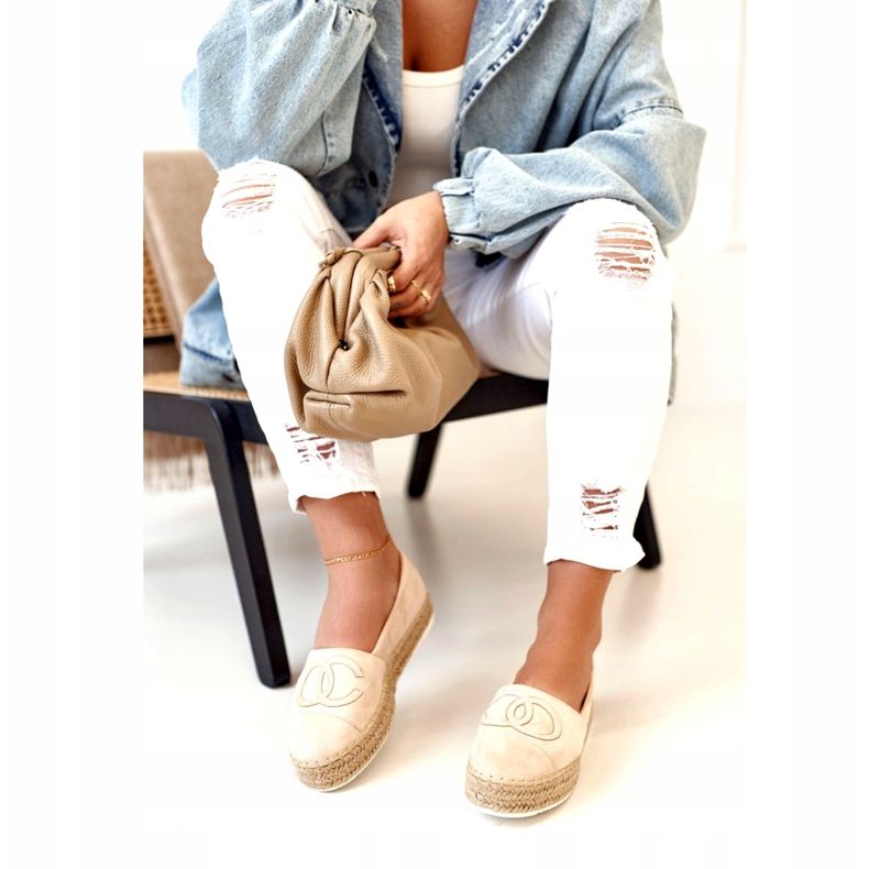 PS1 Espadrillas Da Donna Su Una Piattaforma Di Paglia Beige Febi 1