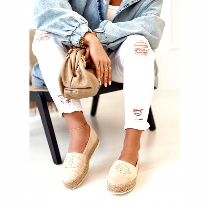 PS1 Espadrillas Da Donna Su Una Piattaforma Di Paglia Beige Febi 5