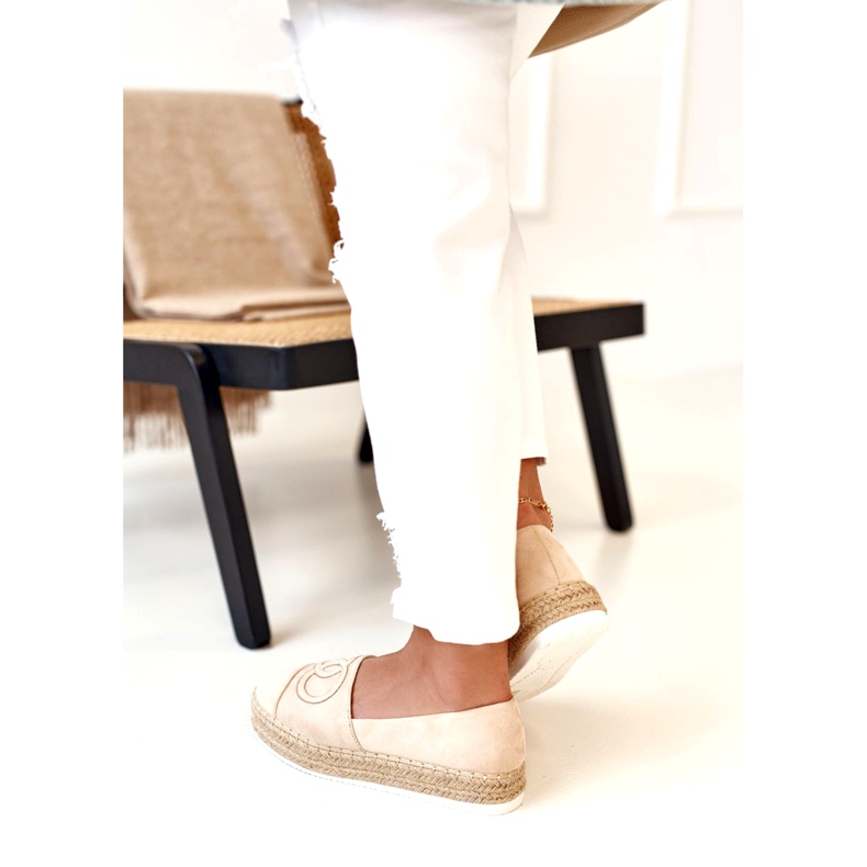 PS1 Espadrillas Da Donna Su Una Piattaforma Di Paglia Beige Febi 4