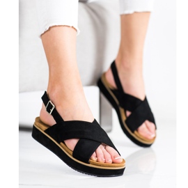 Goodin Sandali neri sulla piattaforma nero 2