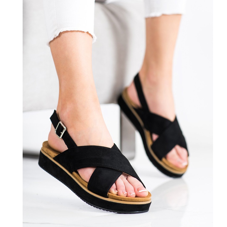 Goodin Sandali neri sulla piattaforma nero 2