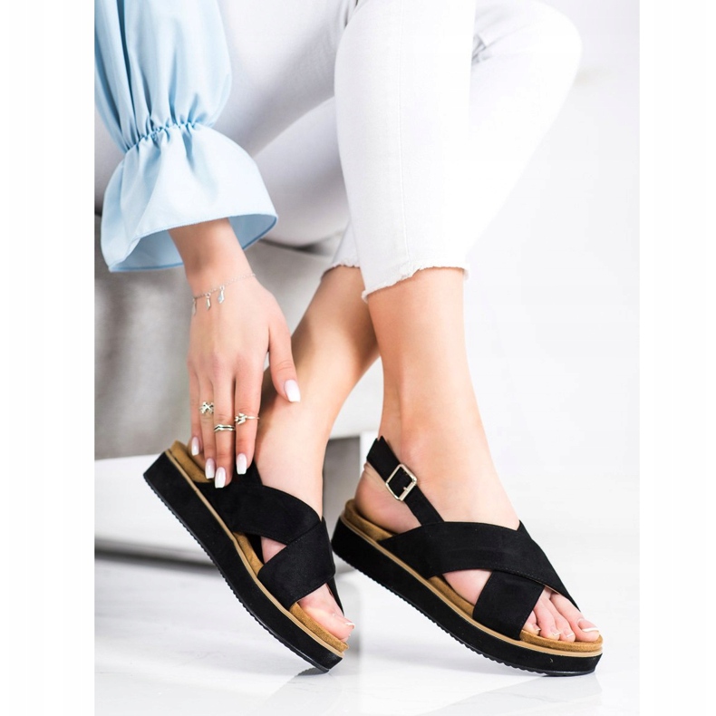 Goodin Sandali neri sulla piattaforma nero 1