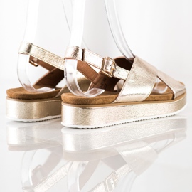 Goodin Sandali dorati sulla piattaforma d'oro 1