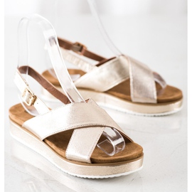 Goodin Sandali dorati sulla piattaforma d'oro 2