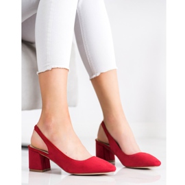 Goodin Décolleté slip-on con tacco a vista rosso 2
