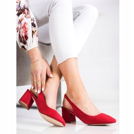 Goodin Décolleté slip-on con tacco a vista rosso 1