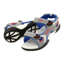 American Club Sandali grigi Inserimento in pelle per bambini americani grigio 2
