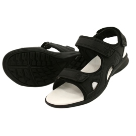 American Club Sandali Sportivi Inserto in Pelle HL09/21 Nero 2