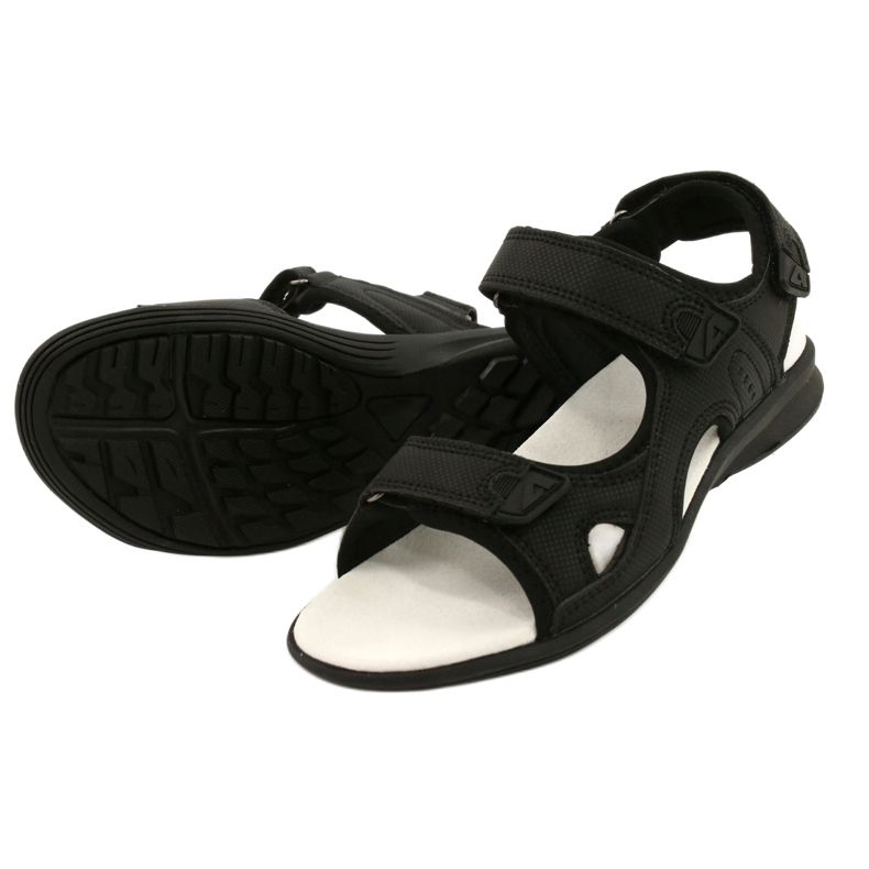 American Club Sandali Sportivi Inserto in Pelle HL09/21 Nero 2