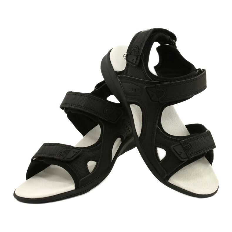 American Club Sandali Sportivi Inserto in Pelle HL09/21 Nero 4
