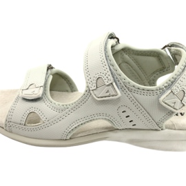 American Club Sandali Sportivi Inserto in Pelle HL09/21 Grigio Chiaro 5