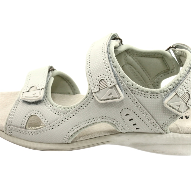 American Club Sandali Sportivi Inserto in Pelle HL09/21 Grigio Chiaro 5