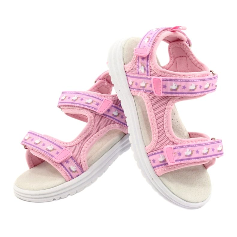 Sandali Rosa American Club RL39 Soletta In Pelle 5