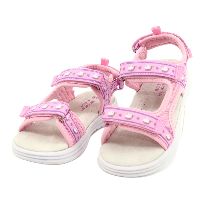 Sandali Rosa American Club RL39 Soletta In Pelle 2